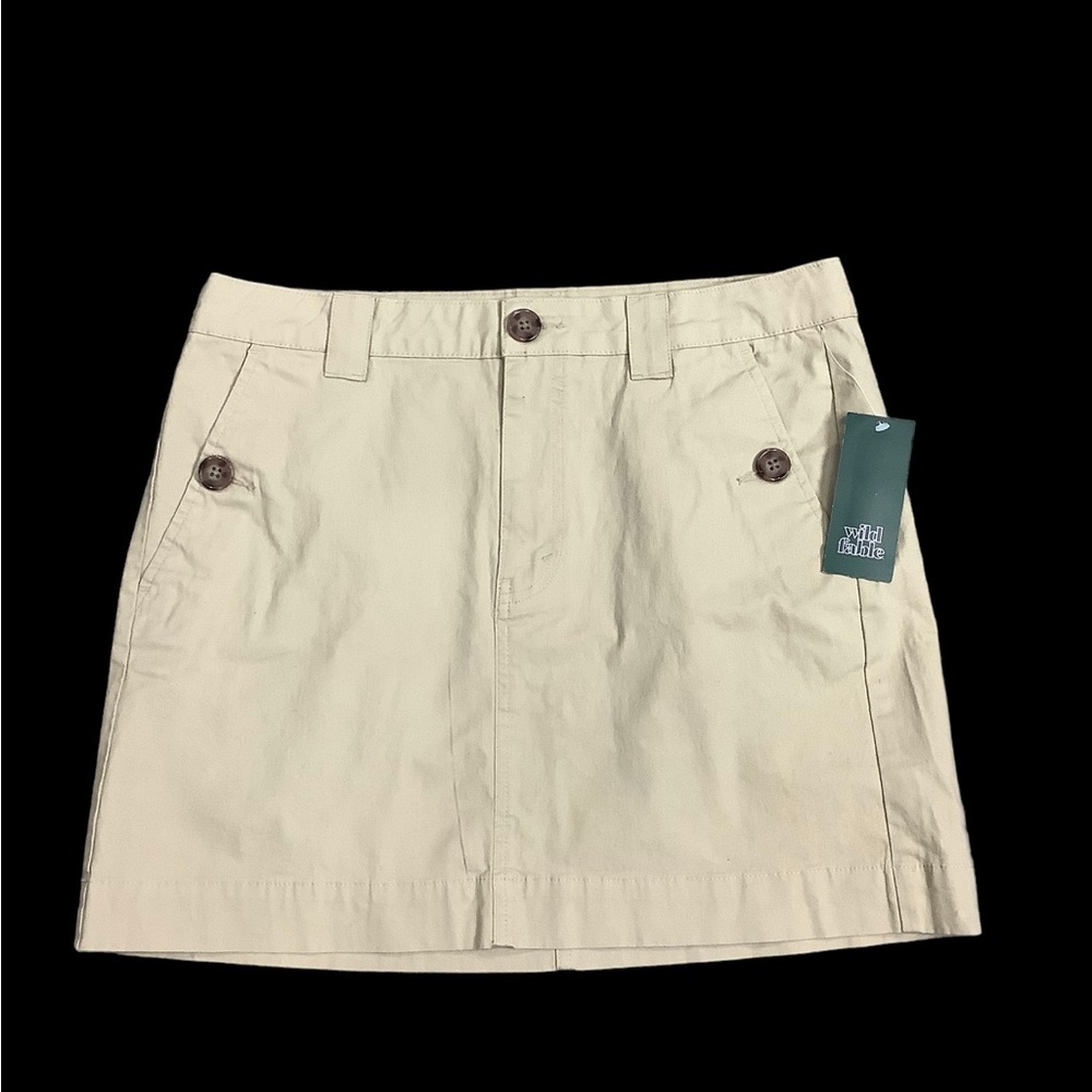 Women’s Wild Fable 6 Small Skirt Twill Khaki Adjustable Waist Stretch Sporty NWT - Picture 3 of 8